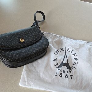 La Tour Eiffel Black Crossbody Bag